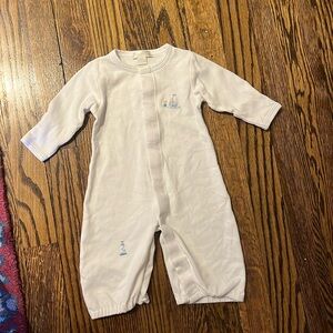 Newborn Kissy Kissy Sailing embroidered stretchie